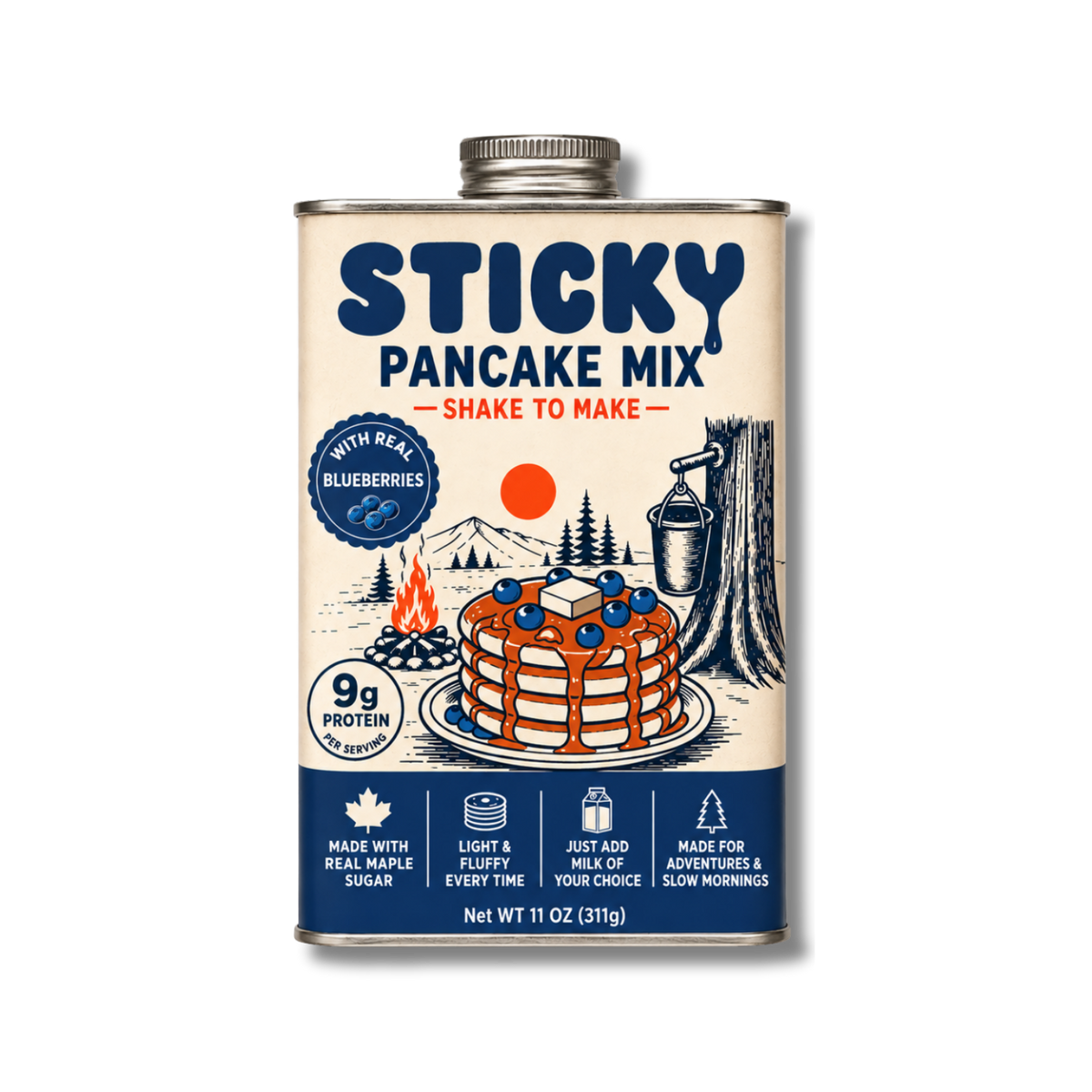Sticky Blueberry Pancake Mix