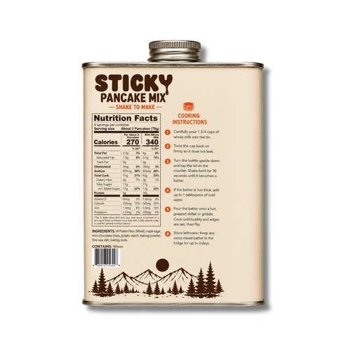 Sticky Chocolate Chip Pancake Mix back
