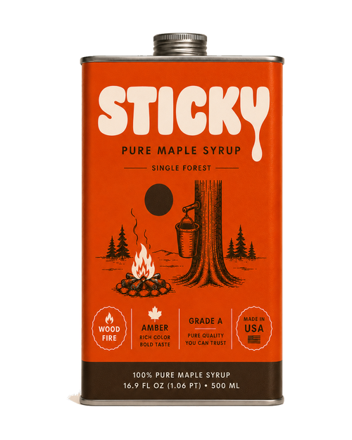 Sticky Amber maple syrup tin